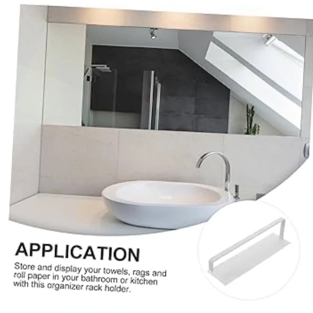 White Magnetic Towel Rack